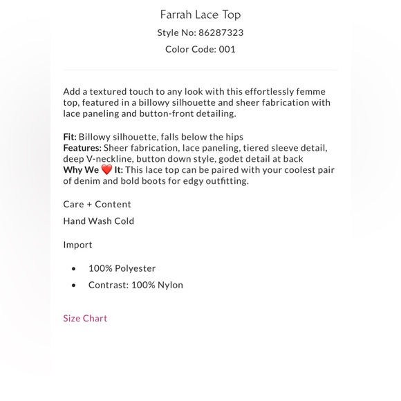 Farrah Lace Top - Picture 5 of 6